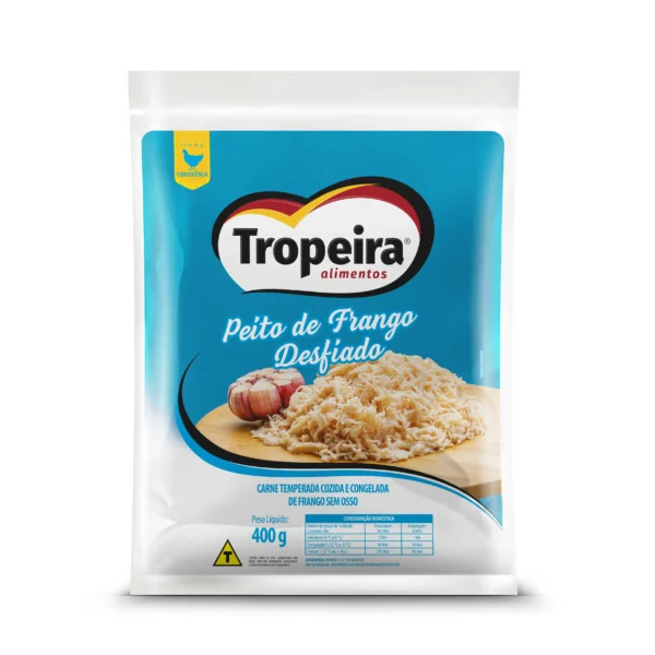 Peito de frango desfiado 400gr